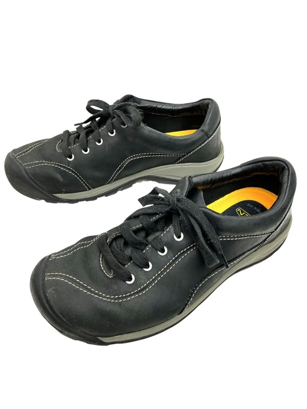 Keen Presidio ll Leather Low Top Lace-Up Sneakers Womens 9.5 Black